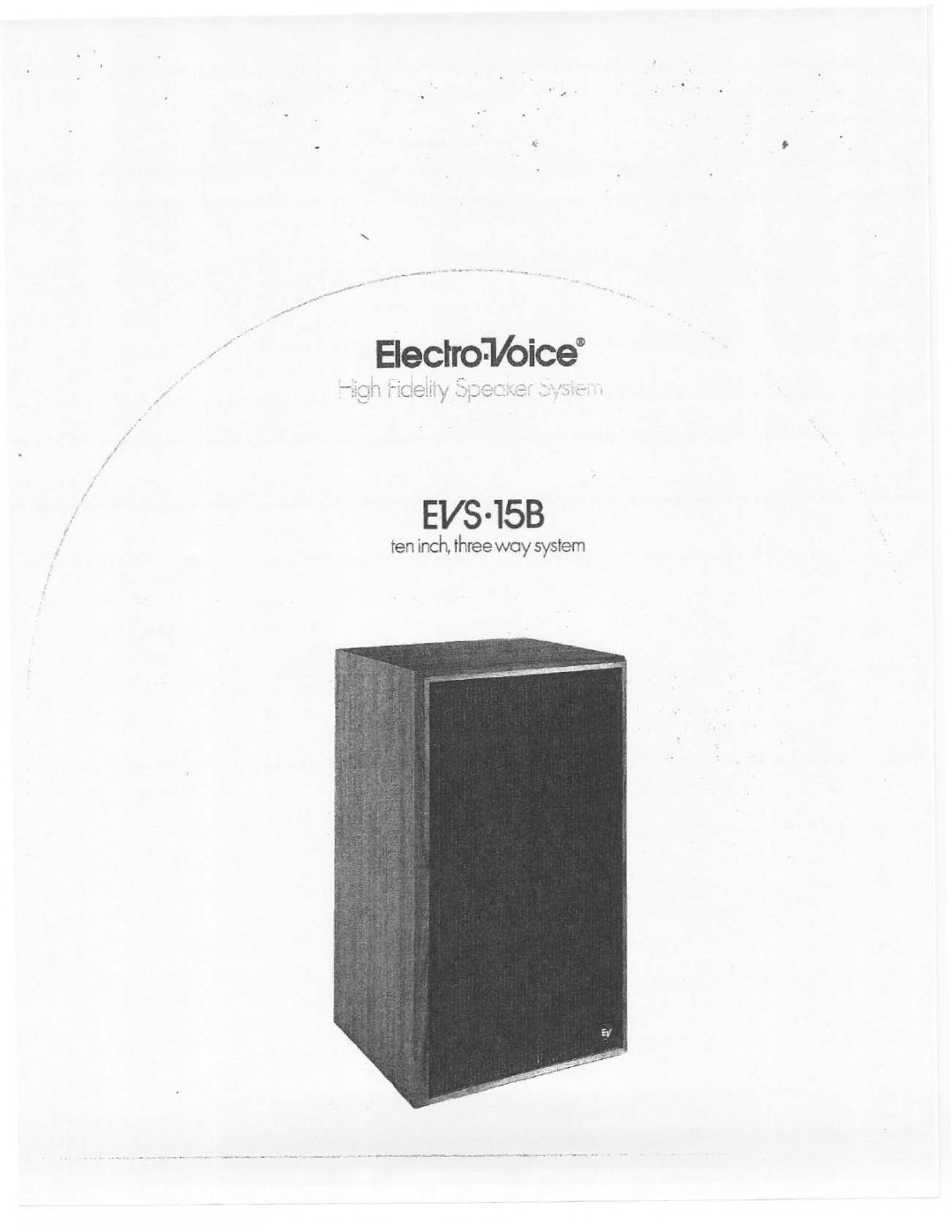 Electro-Voice EVS-15B manual 