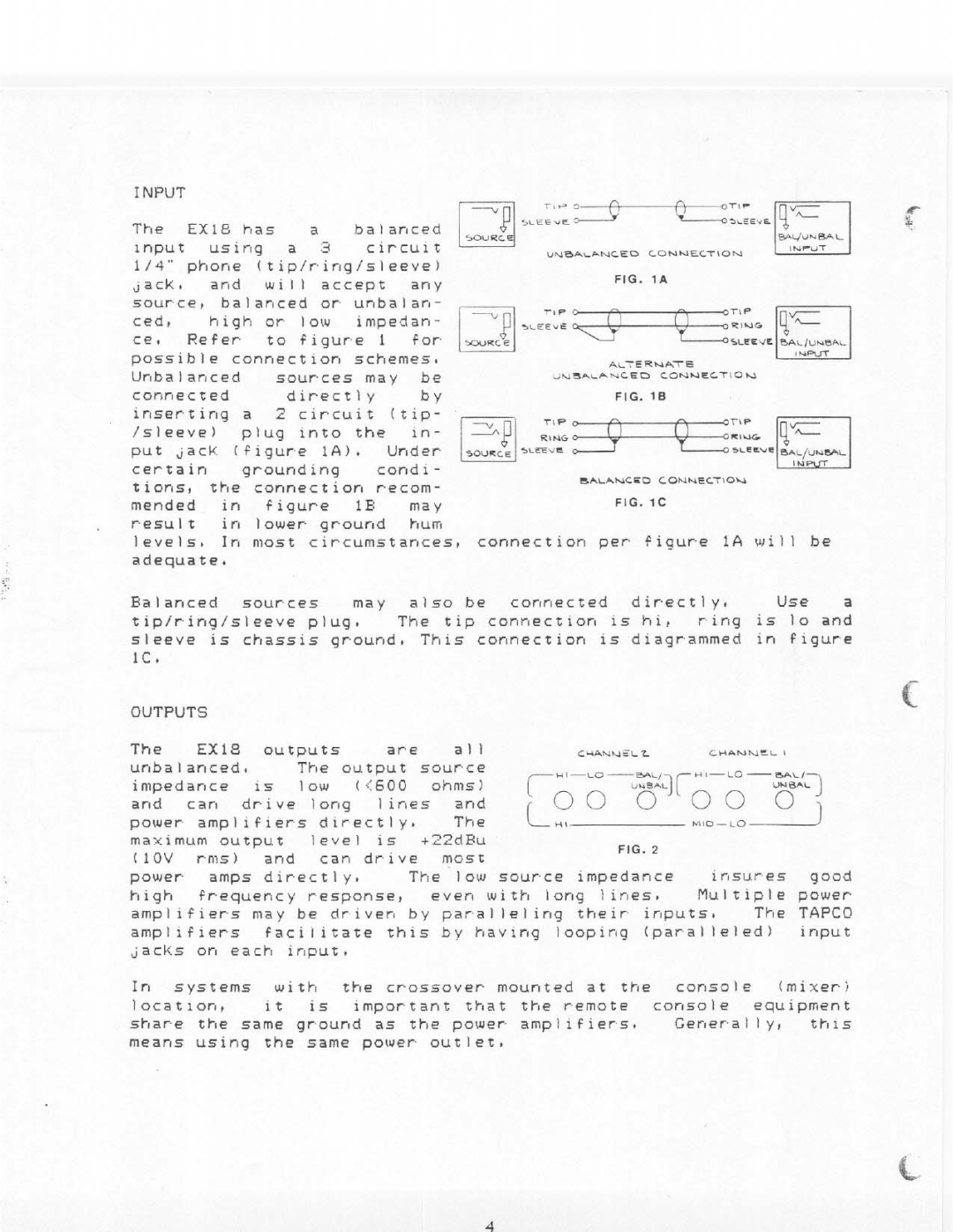 Electro-Voice EX-18 manual 