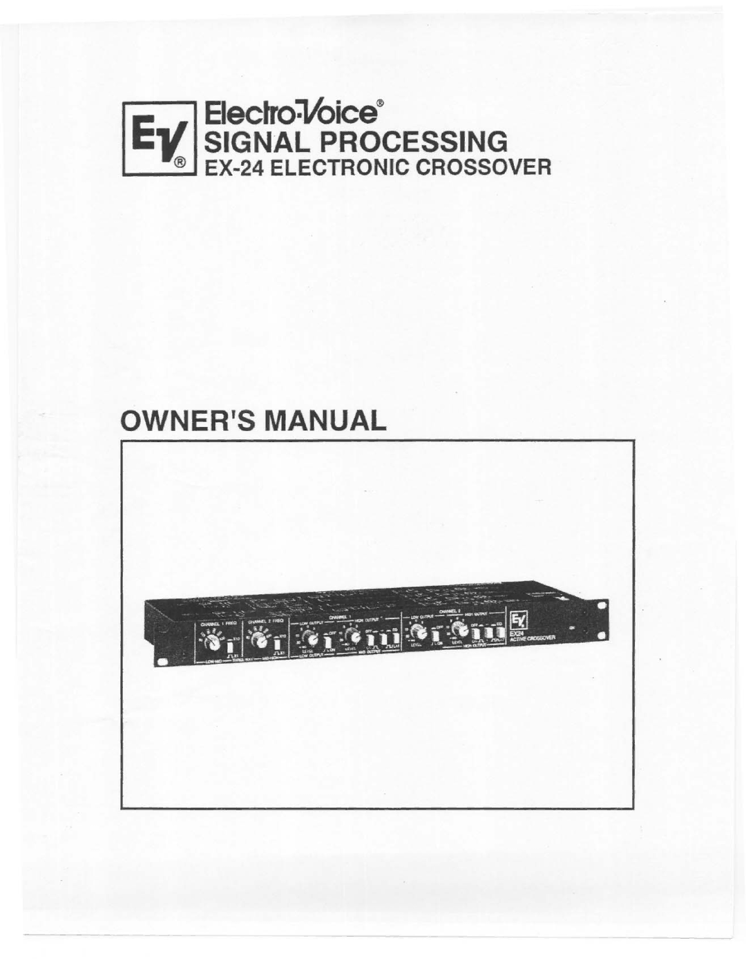 Electro-Voice EX-24 manual 