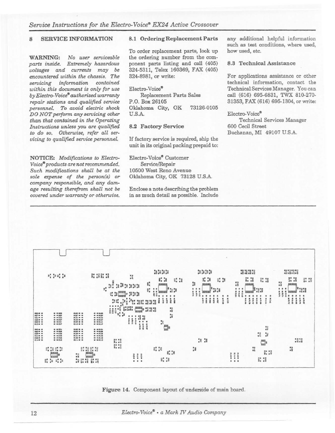 Electro-Voice EX-24 manual 