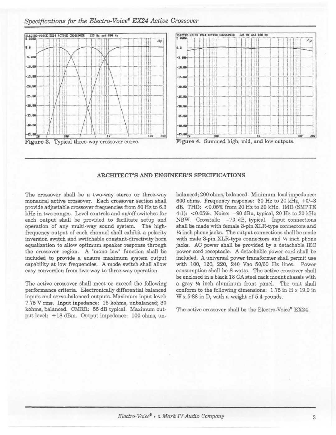 Electro-Voice EX-24 manual 