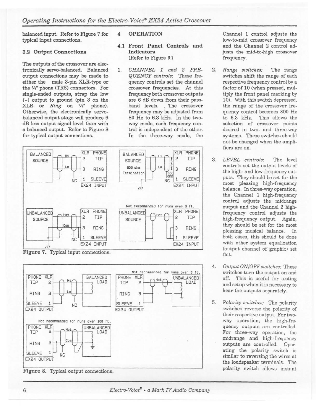 Electro-Voice EX-24 manual 