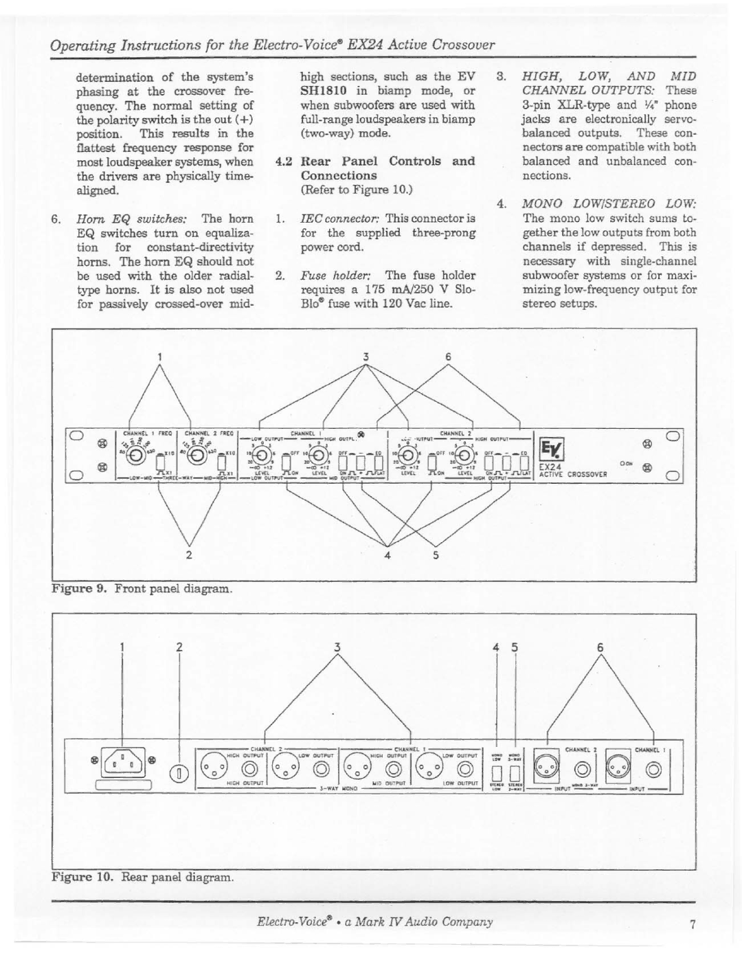 Electro-Voice EX-24 manual 