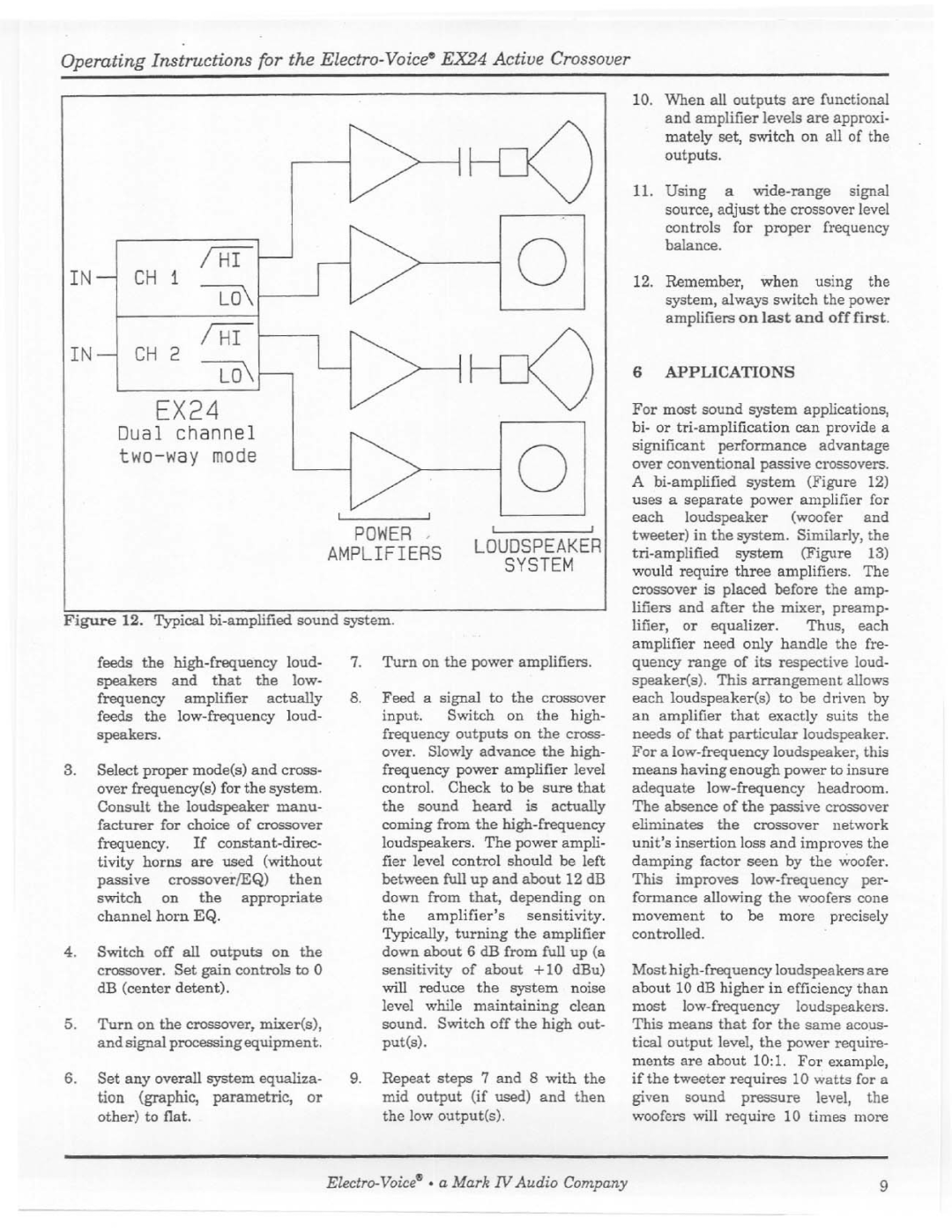 Electro-Voice EX-24 manual 