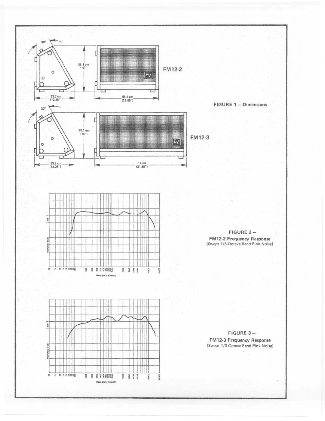 Electro-Voice FM12-2, FM12-3 manual 