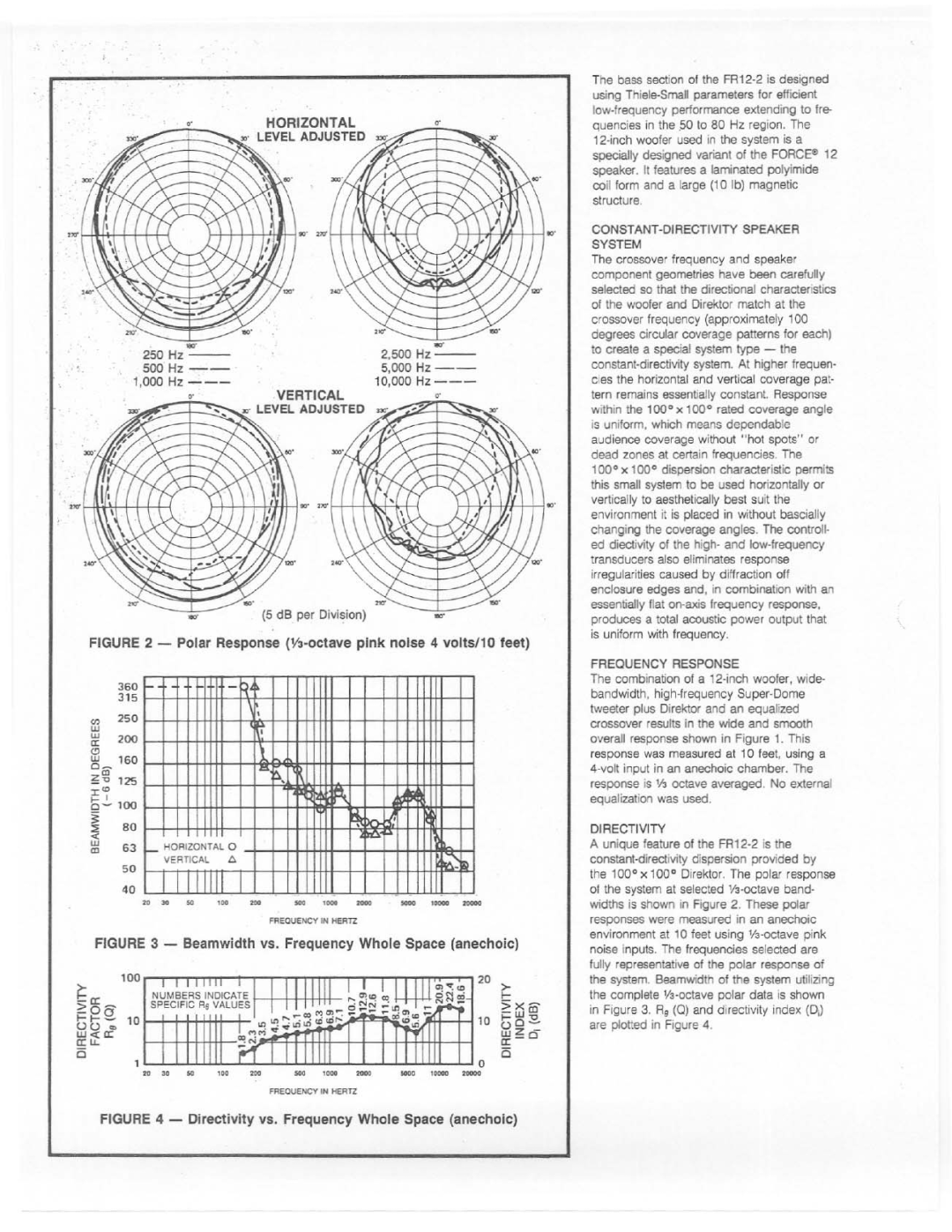 Electro-Voice FR12-2 manual 