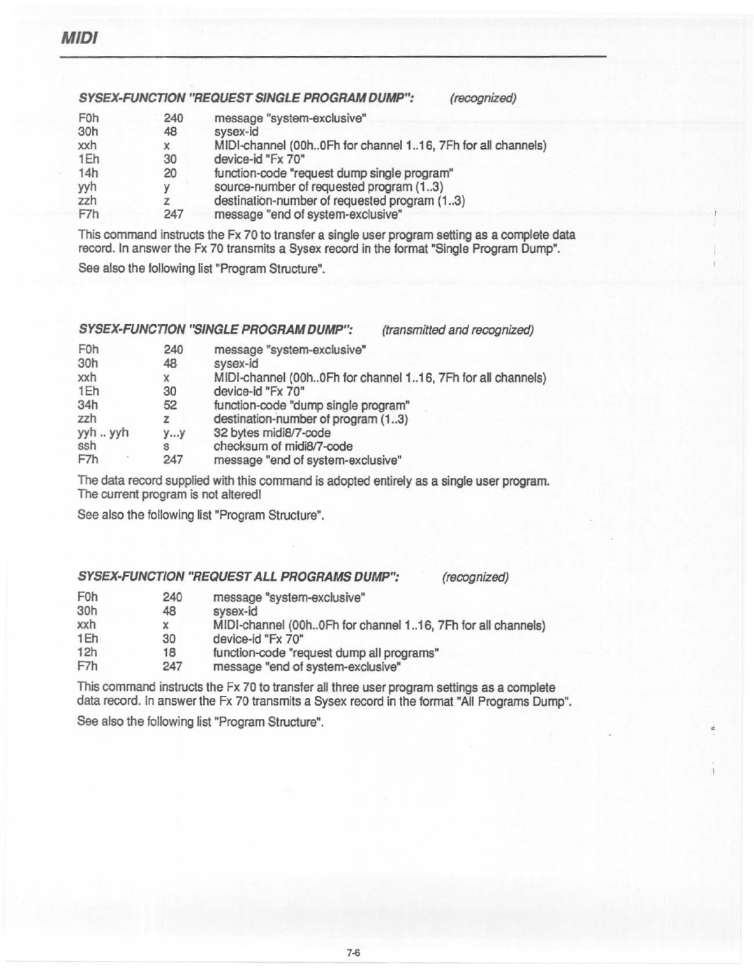 Electro-Voice FX 70 manual 