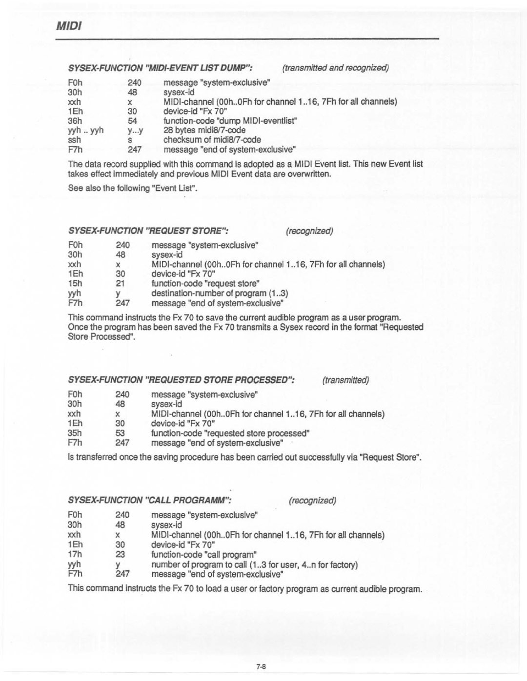 Electro-Voice FX 70 manual 