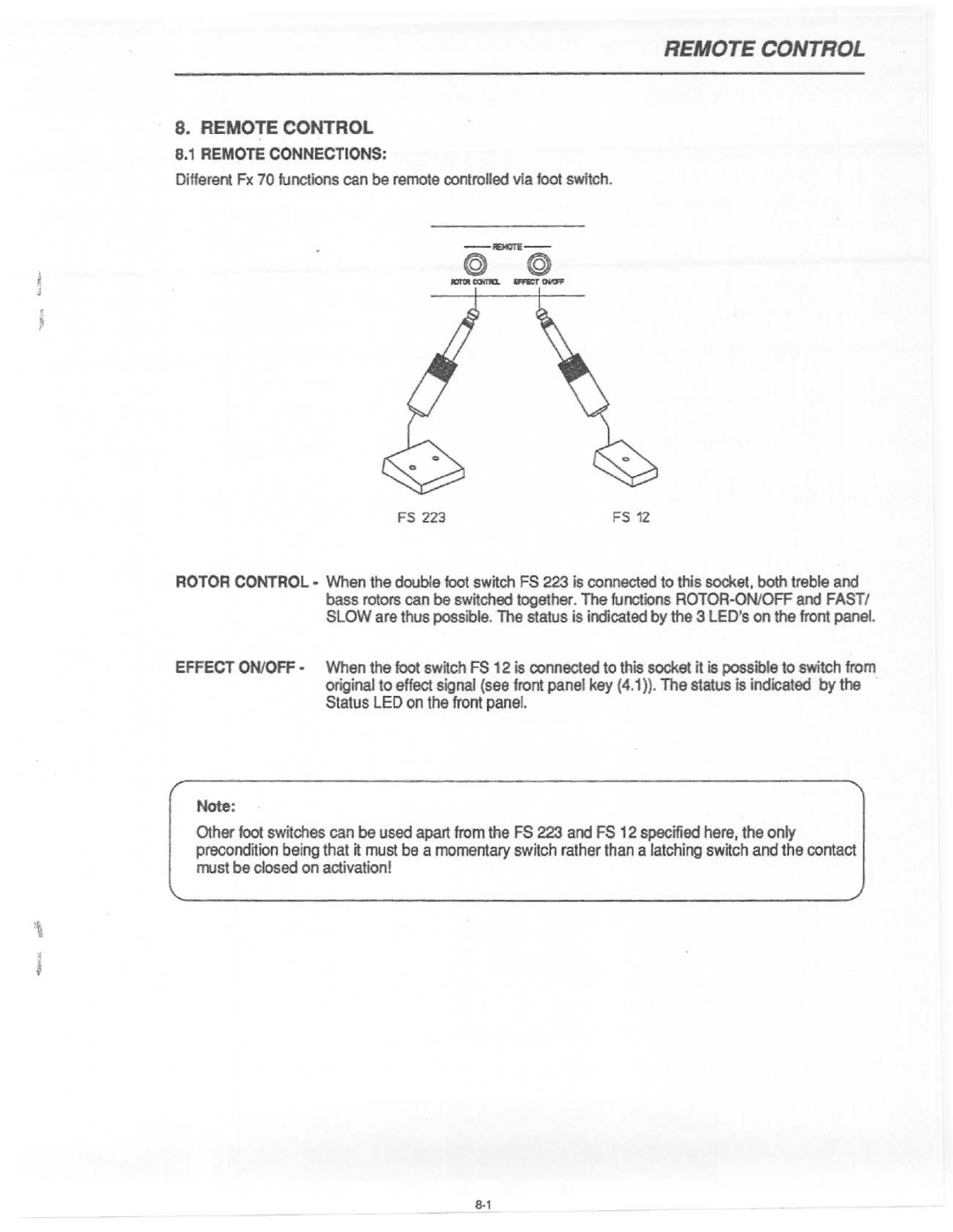 Electro-Voice FX 70 manual 