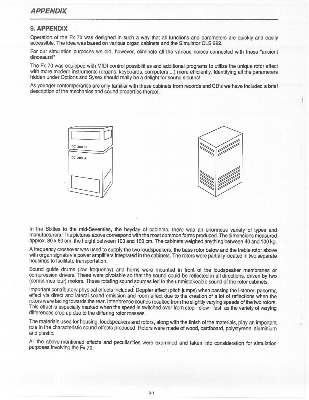 Electro-Voice FX 70 manual 