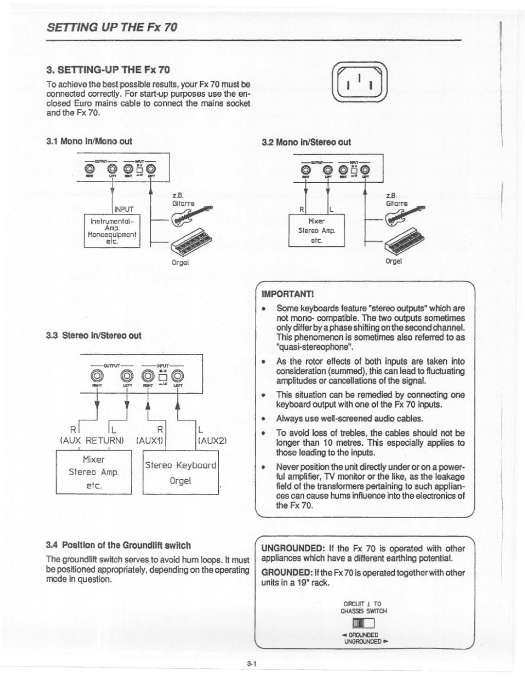 Electro-Voice FX 70 manual 