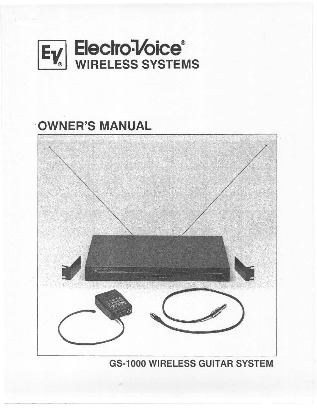 Electro-Voice GS-1000 manual 