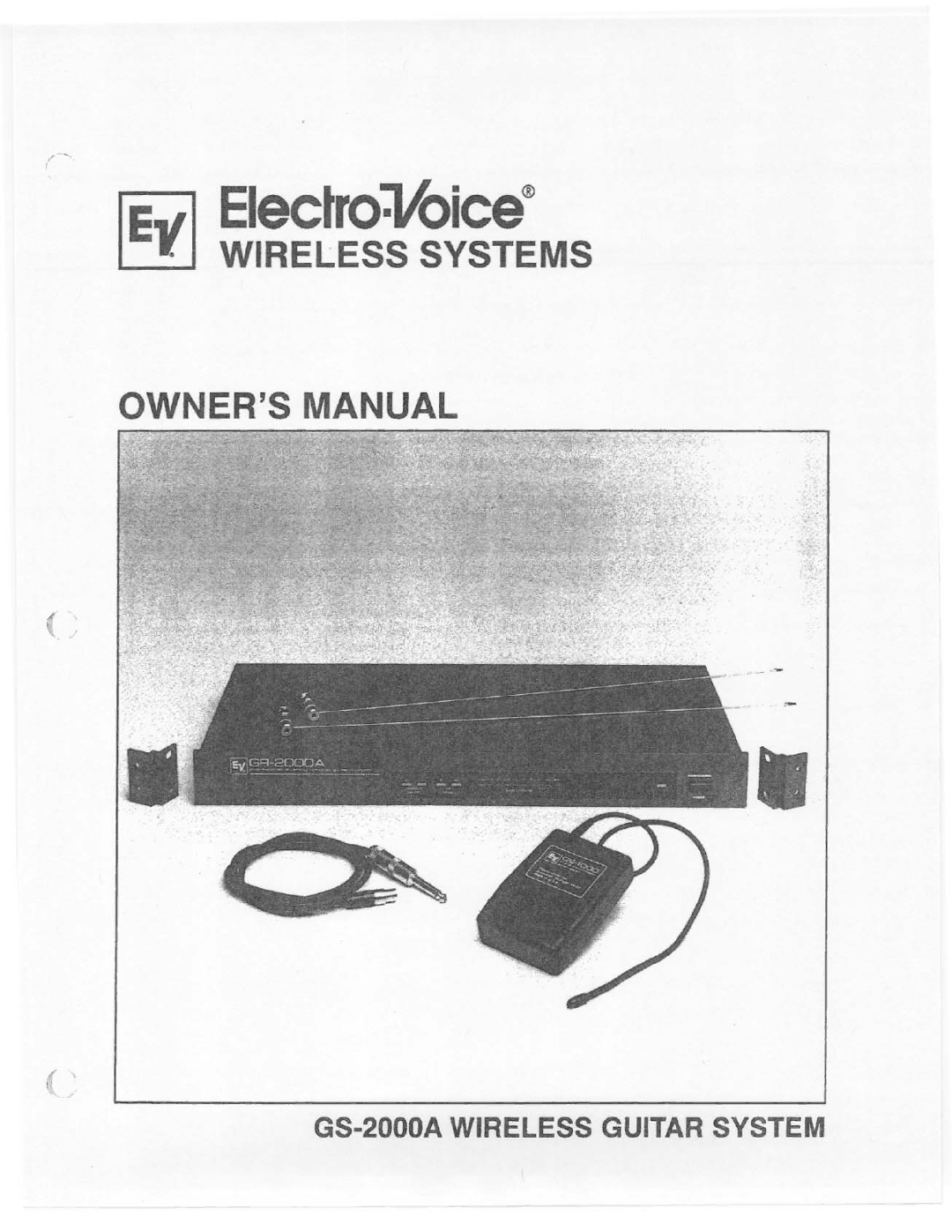 Electro-Voice GS-2000A manual 