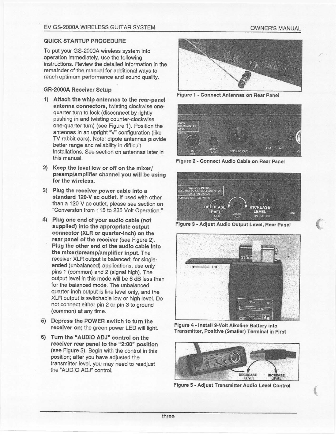 Electro-Voice GS-2000A manual 