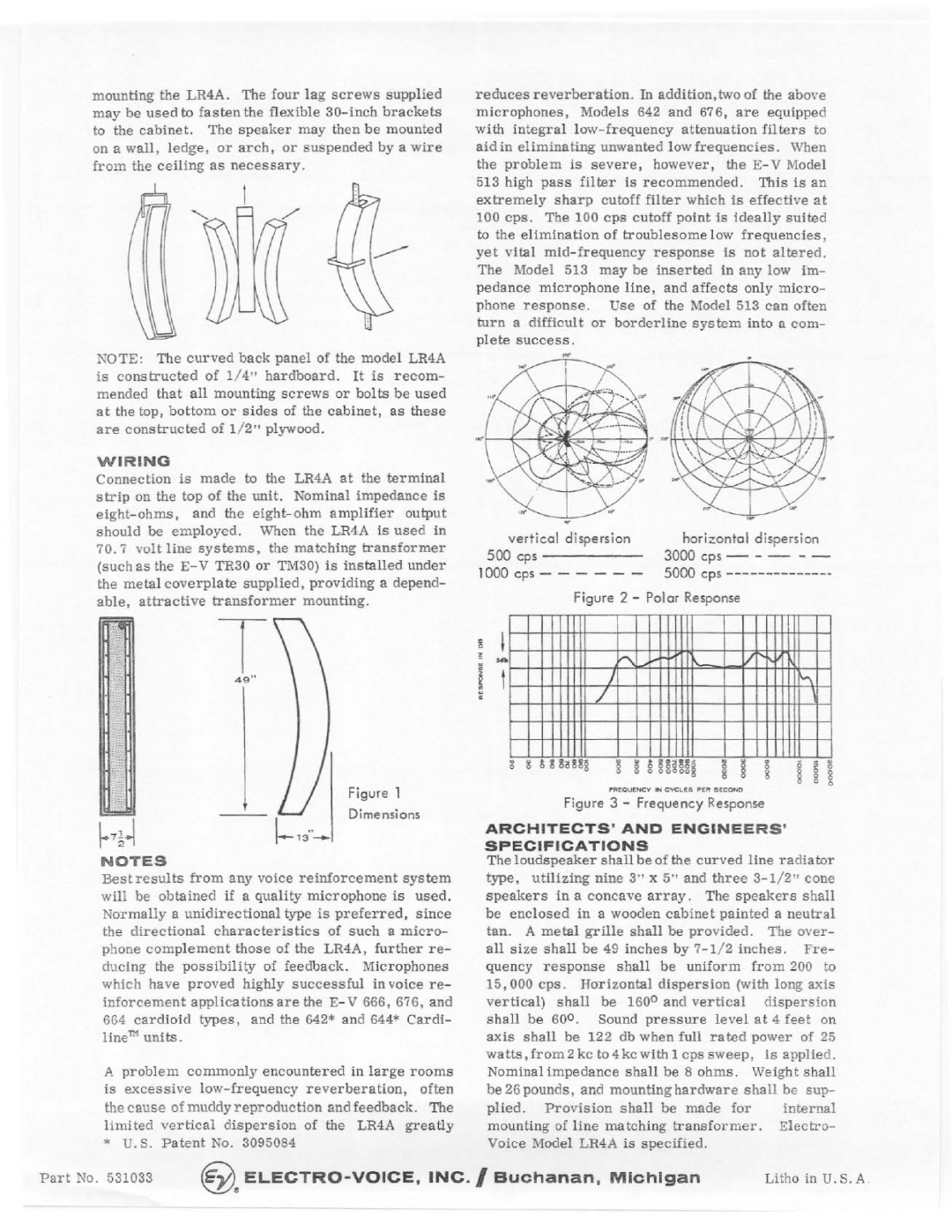 Electro-Voice LR4A manual 