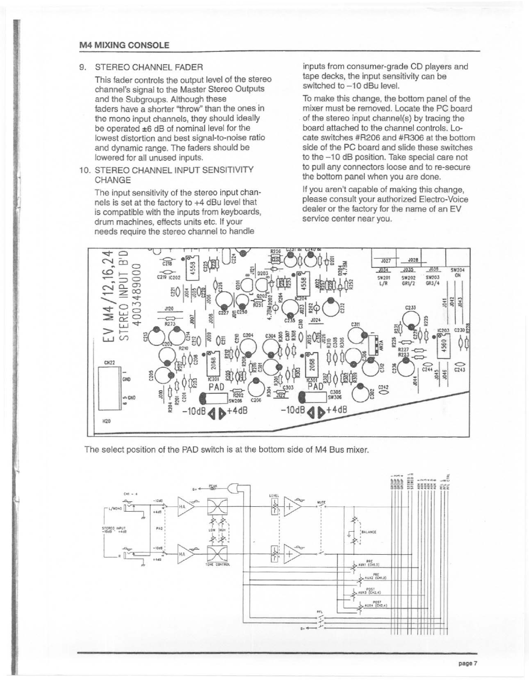 Electro-Voice M4 manual 