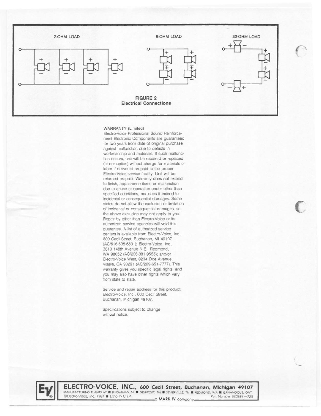 Electro-Voice MTA-42 manual 