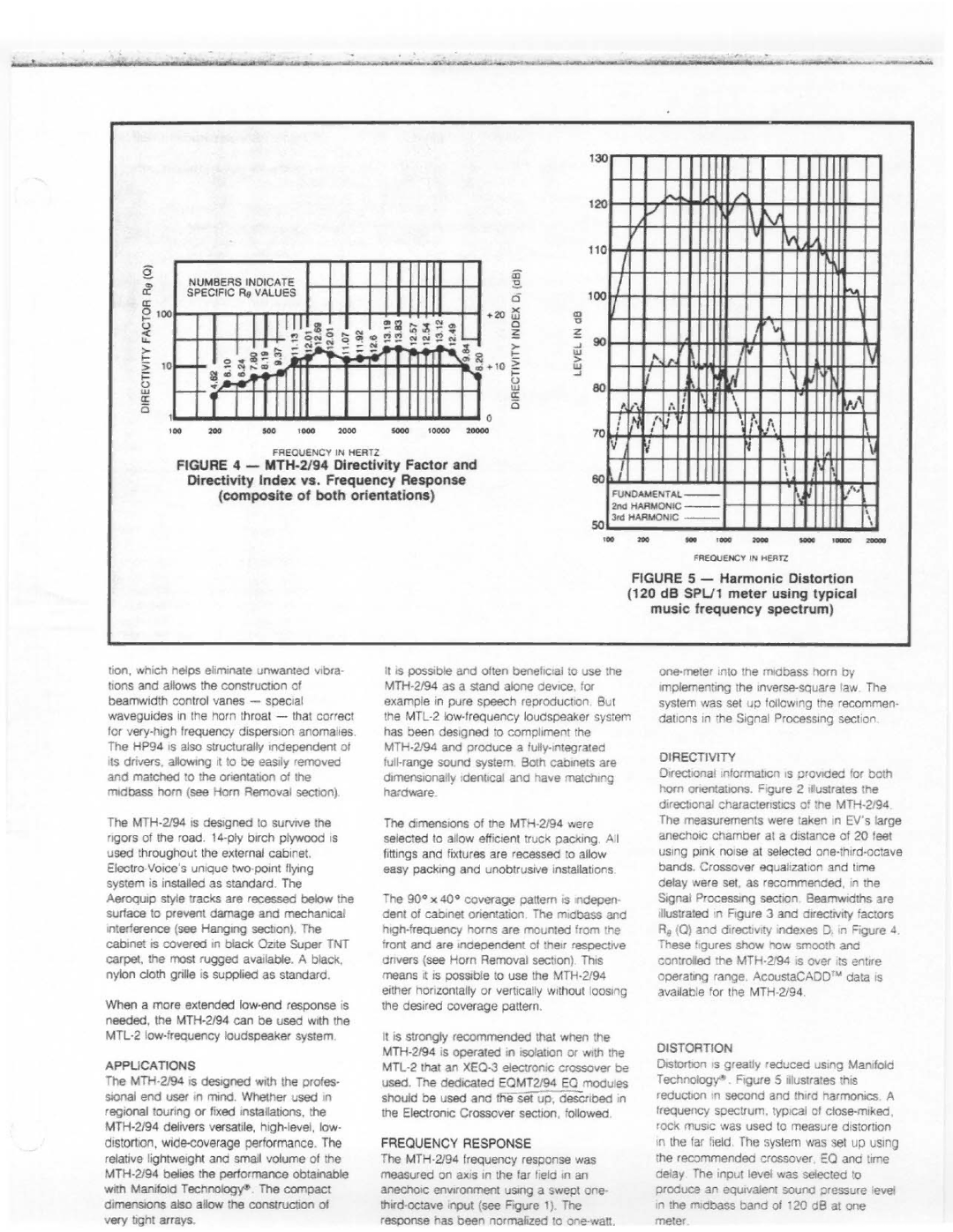 Electro-Voice MTH-2/94 manual 