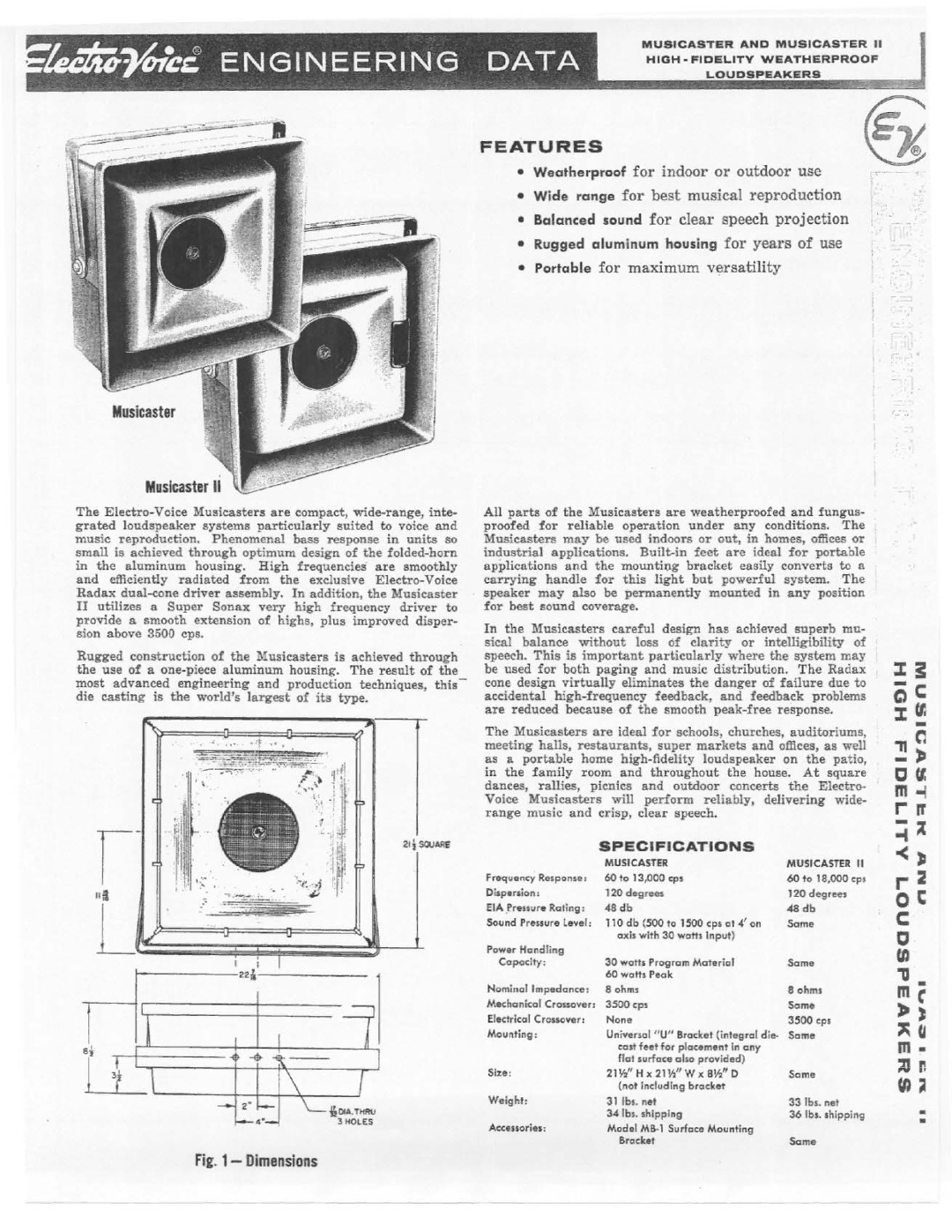 Electro-Voice Musicaster II manual 