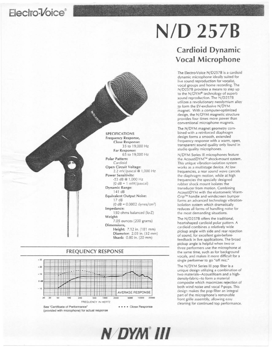 Electro-Voice N/D 257B manual 