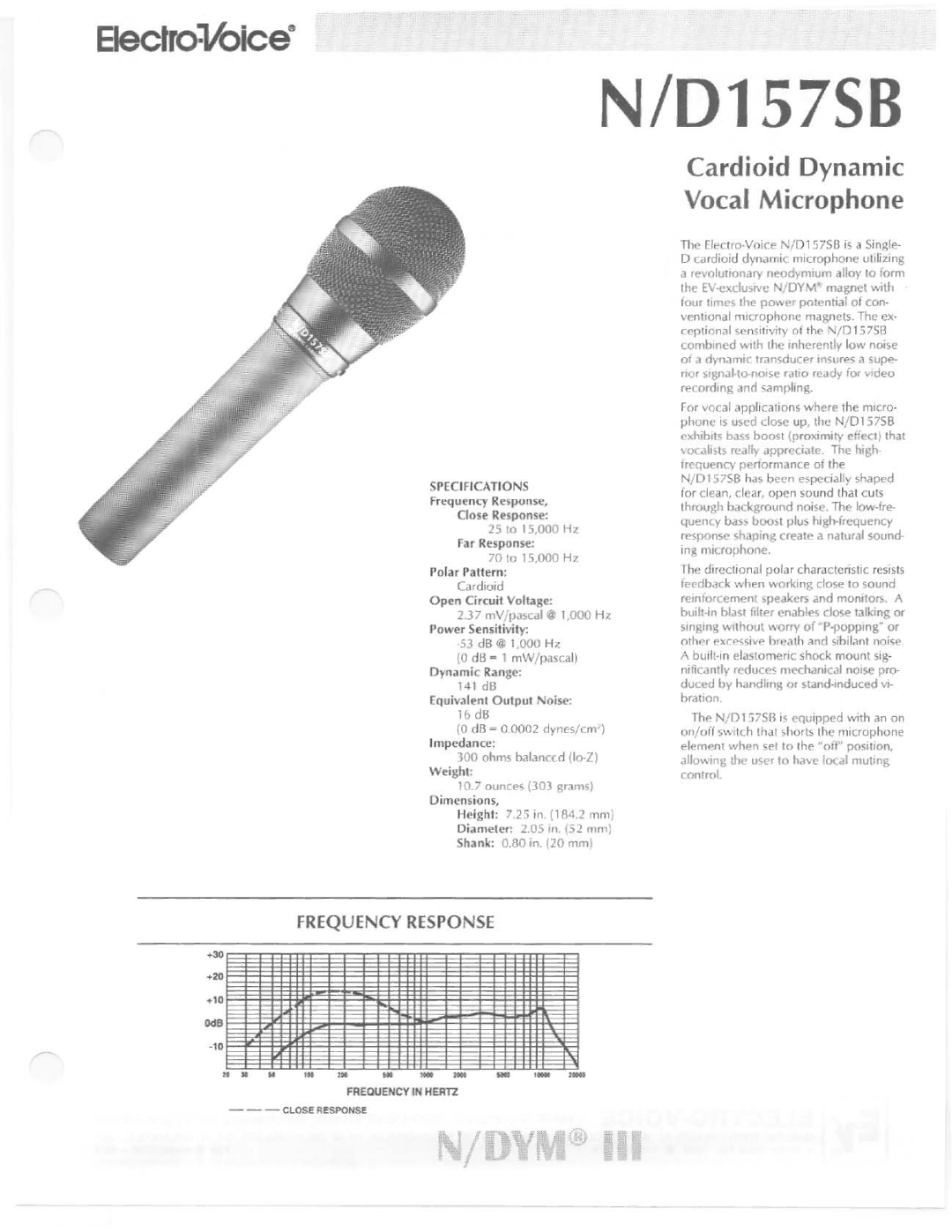 Electro-Voice N/D157B manual 