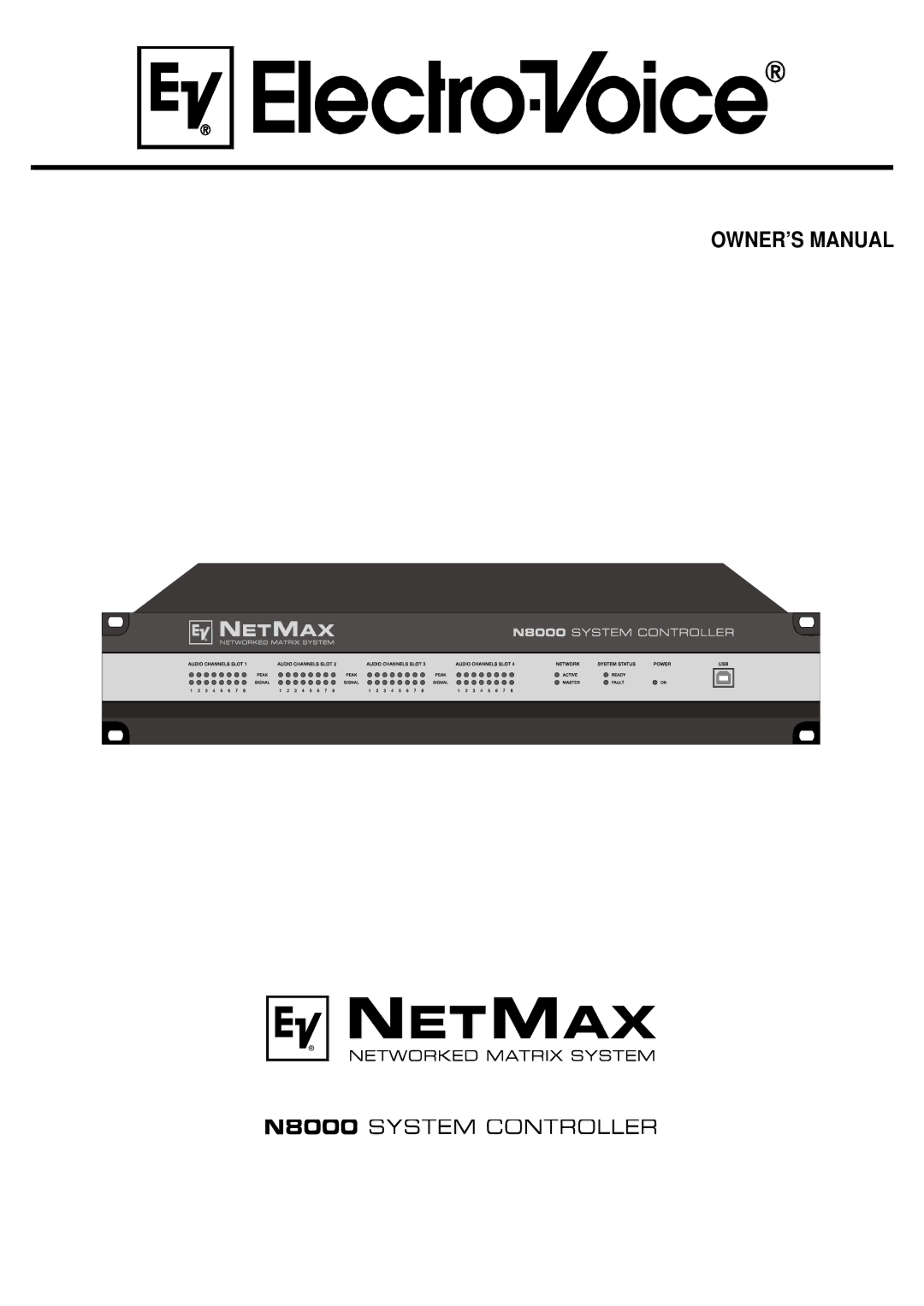 Electro-Voice NetMax N8000 owner manual 