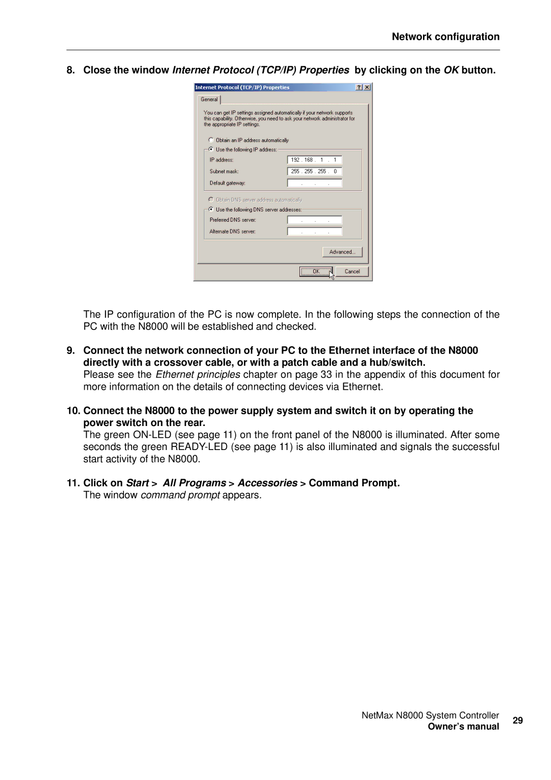 Electro-Voice owner manual NetMax N8000 System Controller 