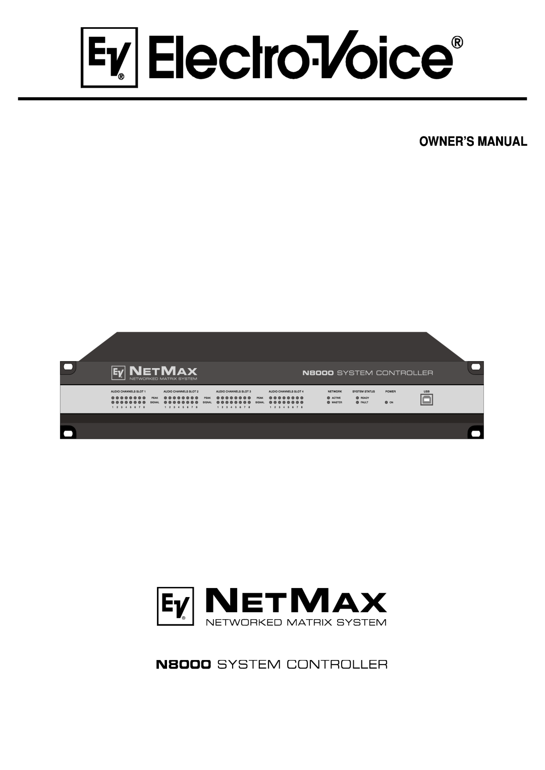 Electro-Voice NetMax N8000 owner manual 