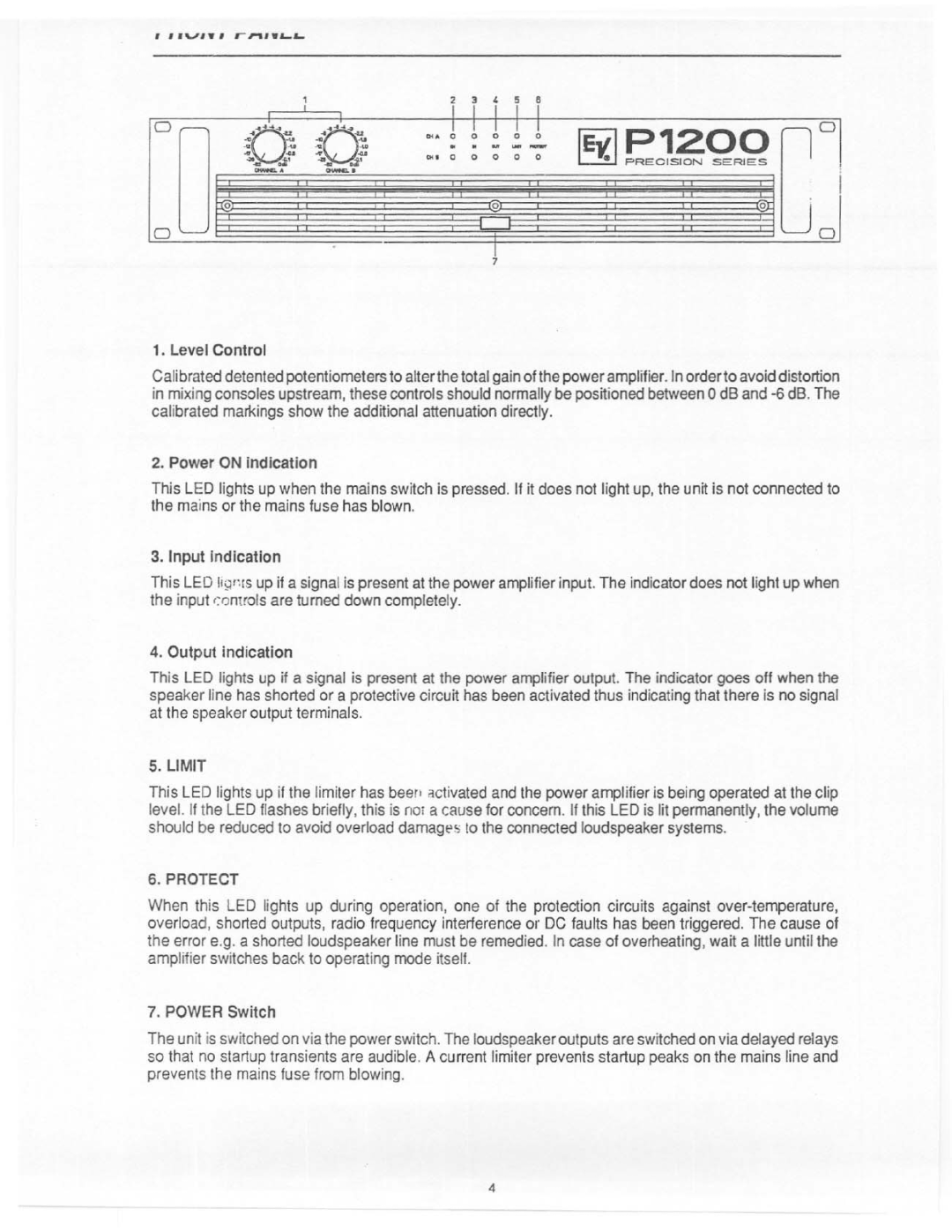 Electro-Voice P 1200 manual 