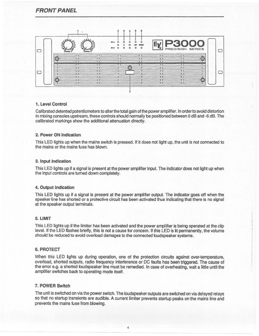 Electro-Voice P 3000 manual 