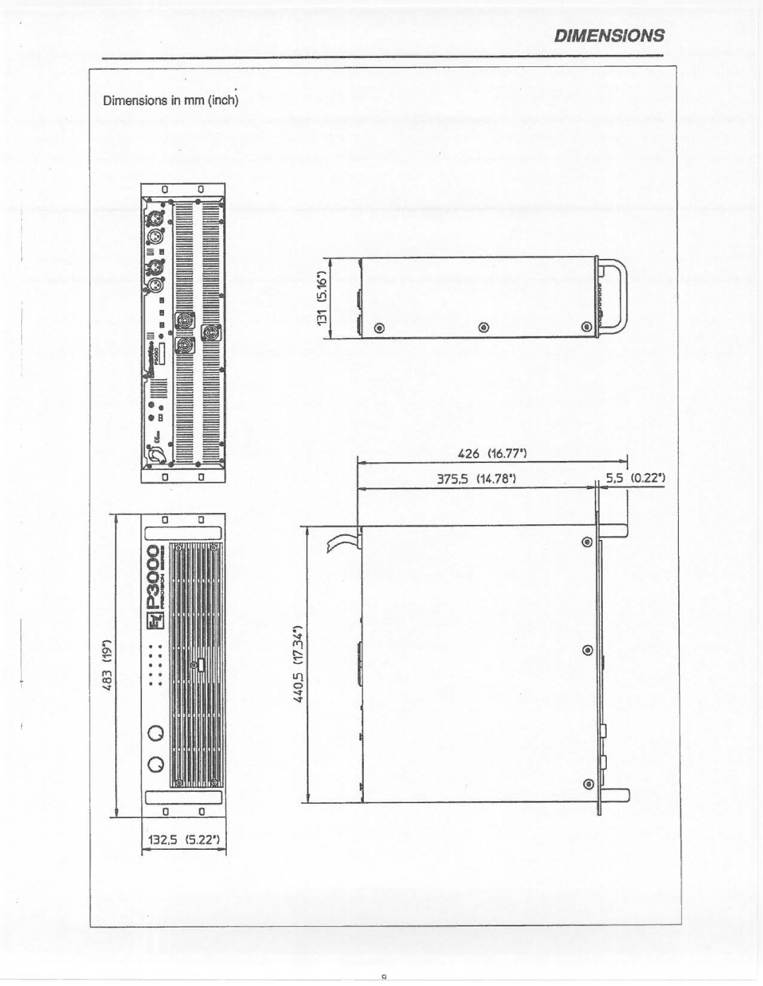 Electro-Voice P 3000 manual 