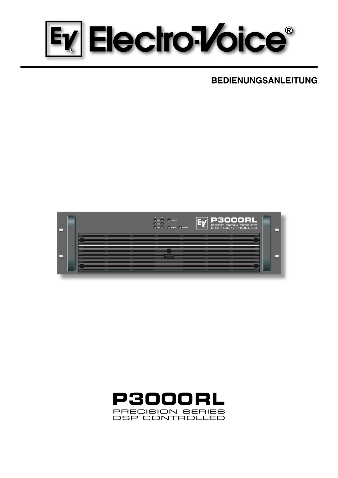 Electro-Voice P3000RL owner manual Bedienungsanleitung 