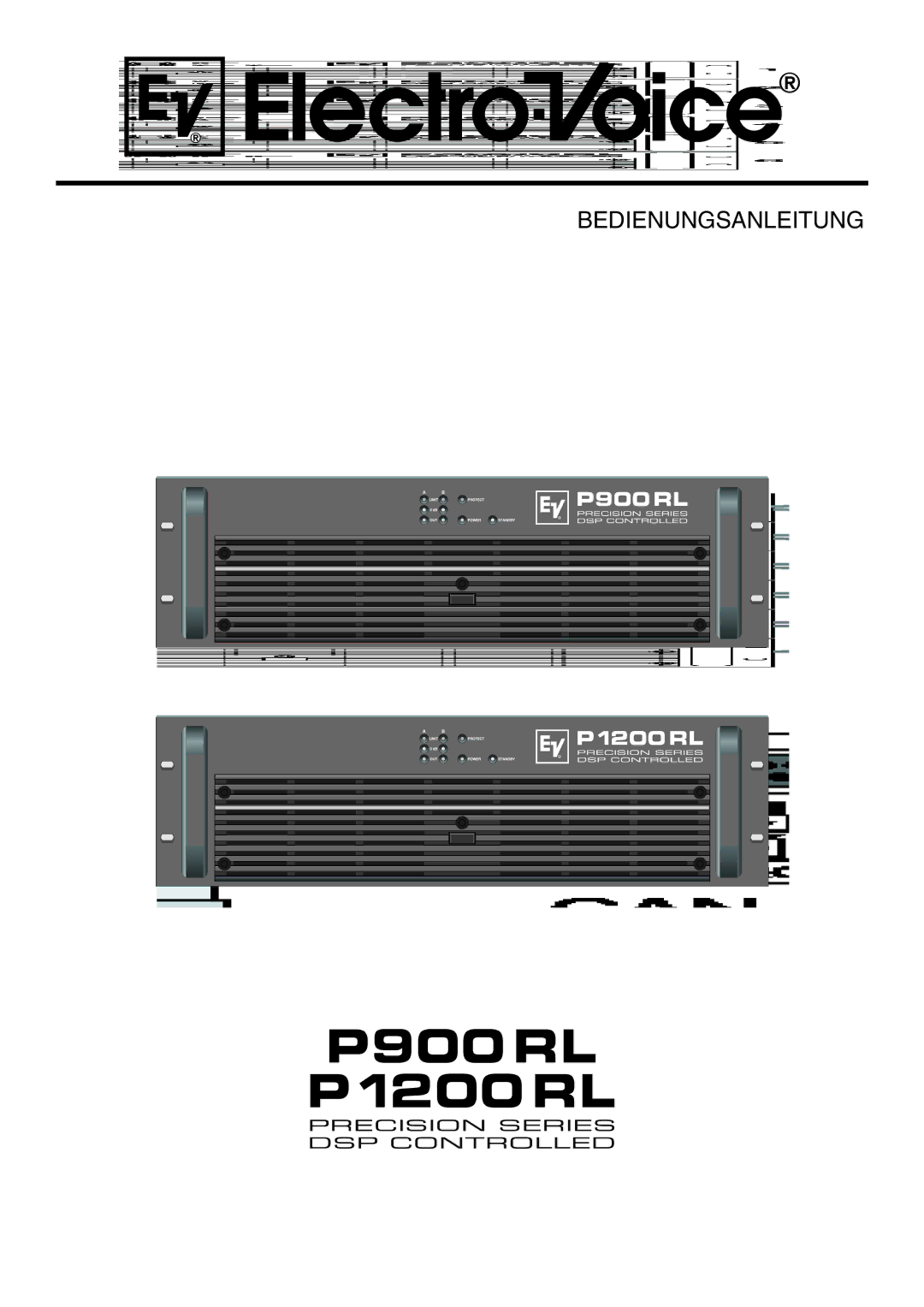 Electro-Voice P1200RL, P900RL owner manual Bedienungsanleitung 