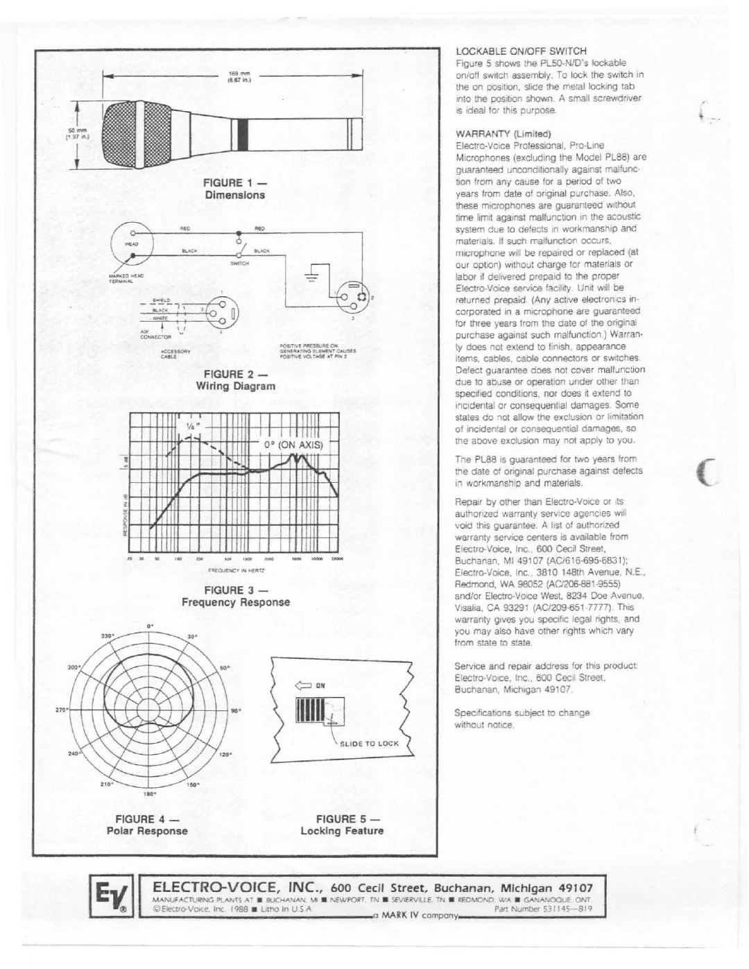 Electro-Voice PL50-N/D manual 