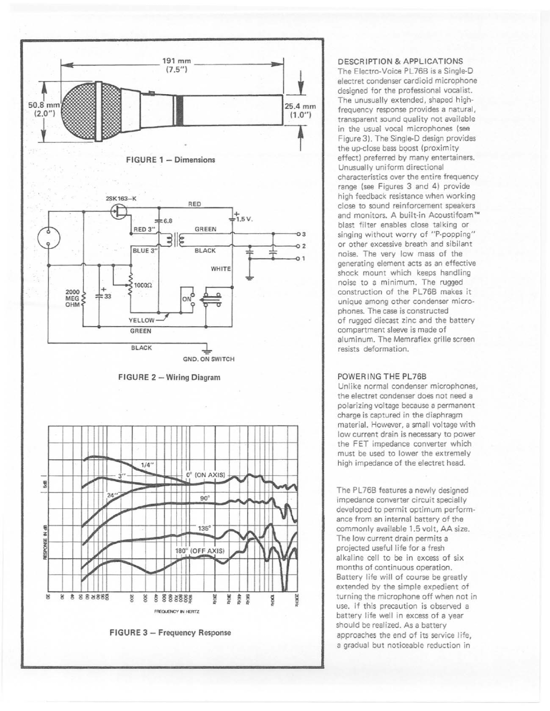 Electro-Voice PL76B manual 