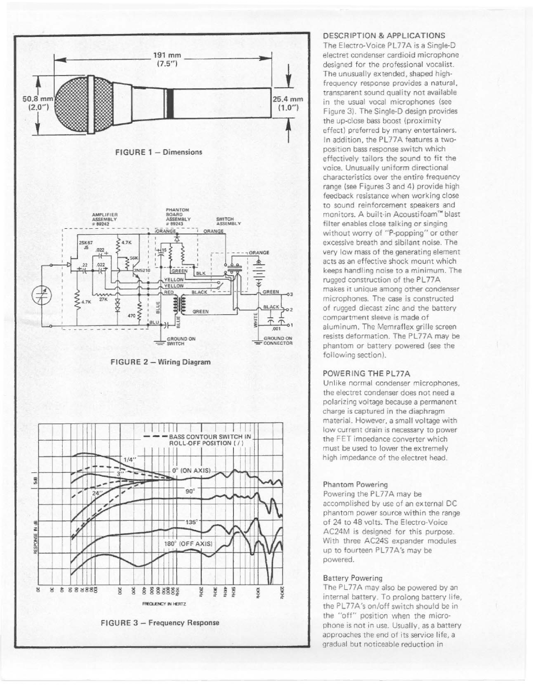 Electro-Voice PL77A manual 