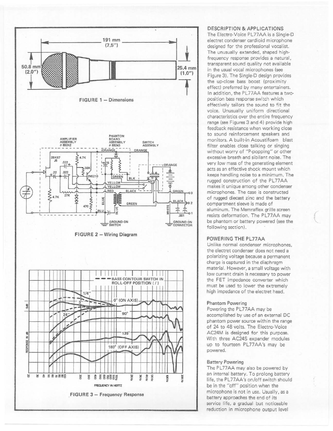 Electro-Voice PL77AA manual 