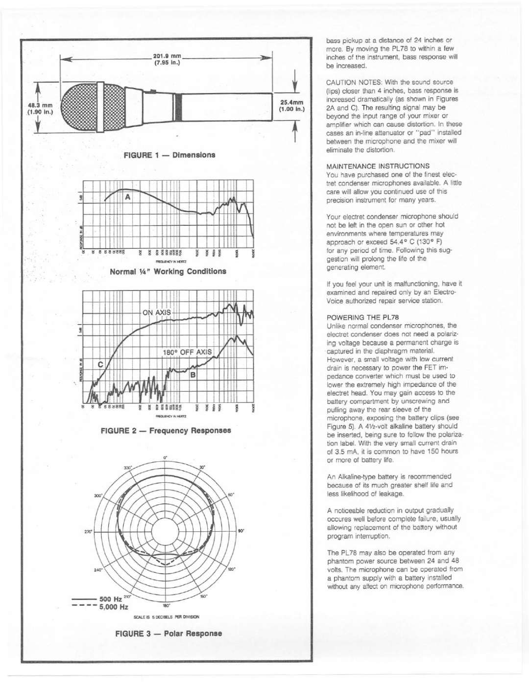 Electro-Voice PL78 manual 