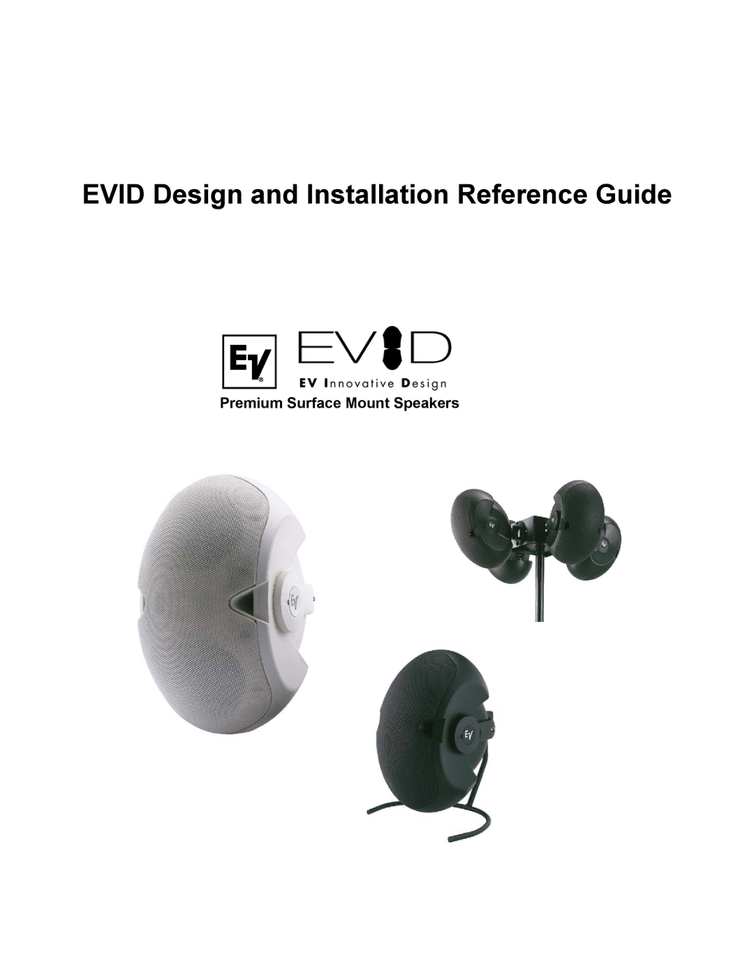 Electro-Voice Premium Surface Mount Speakers manual Evid Design and Installation Reference Guide 