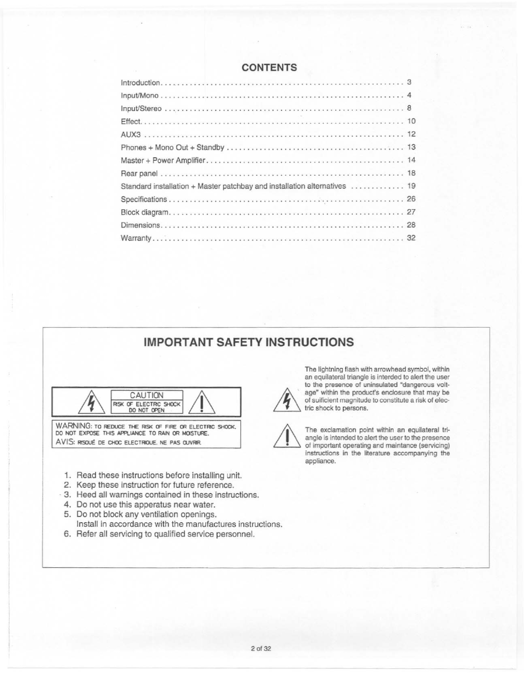 Electro-Voice PSX 2000 manual 