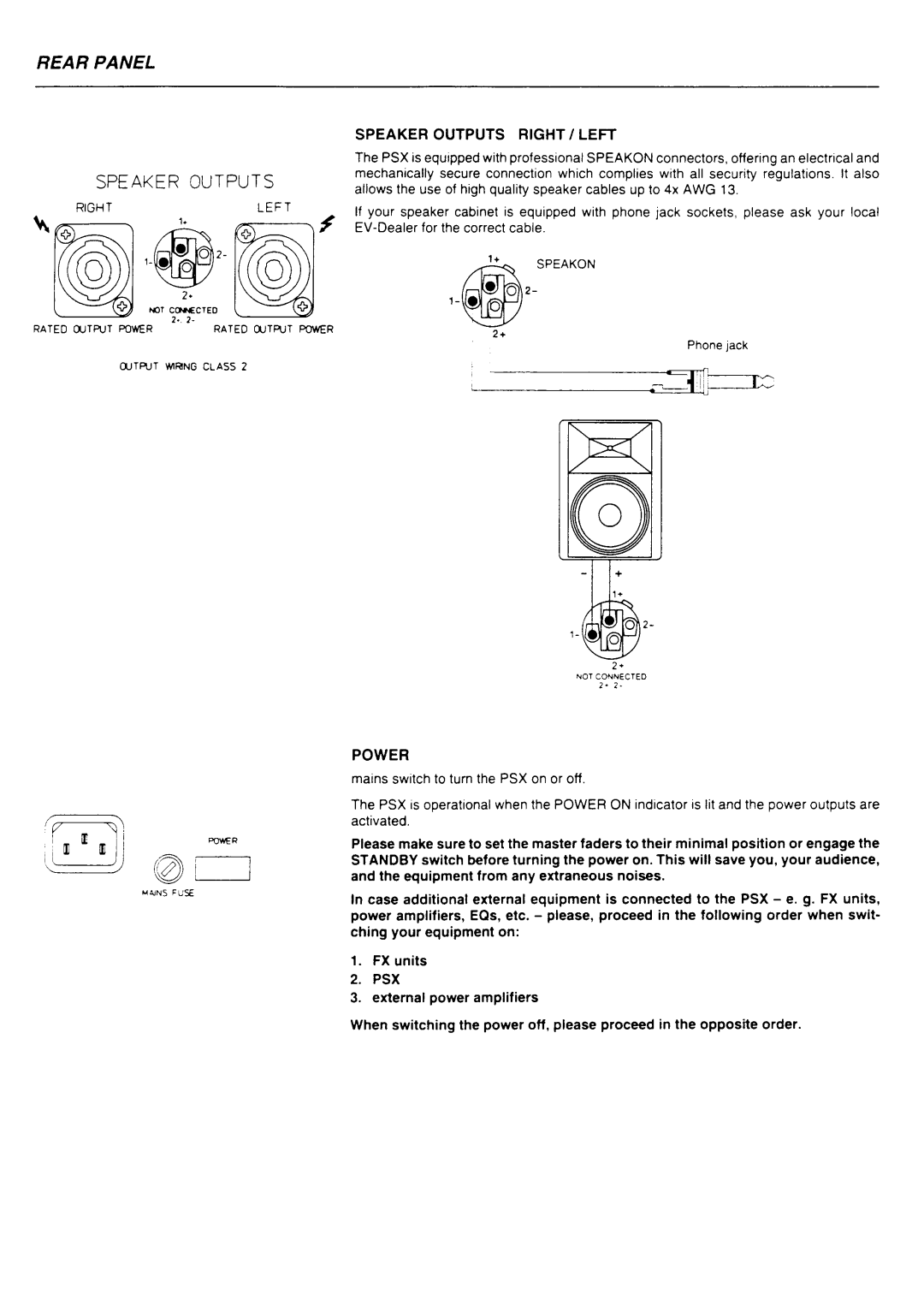 Electro-Voice PSX1000, PSX2200, PSX1600 owner manual 