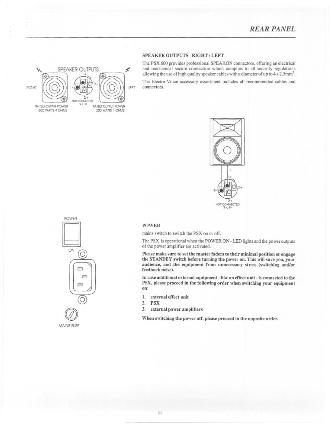 Electro-Voice PSX600 manual 