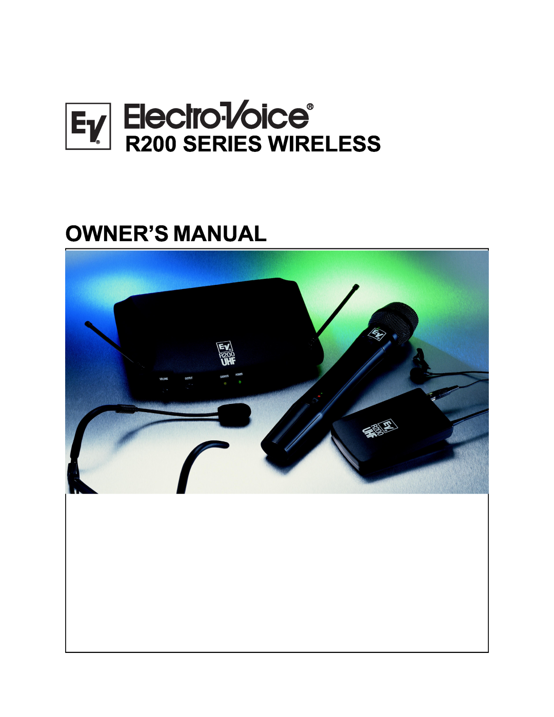 Electro-Voice R200 manual 