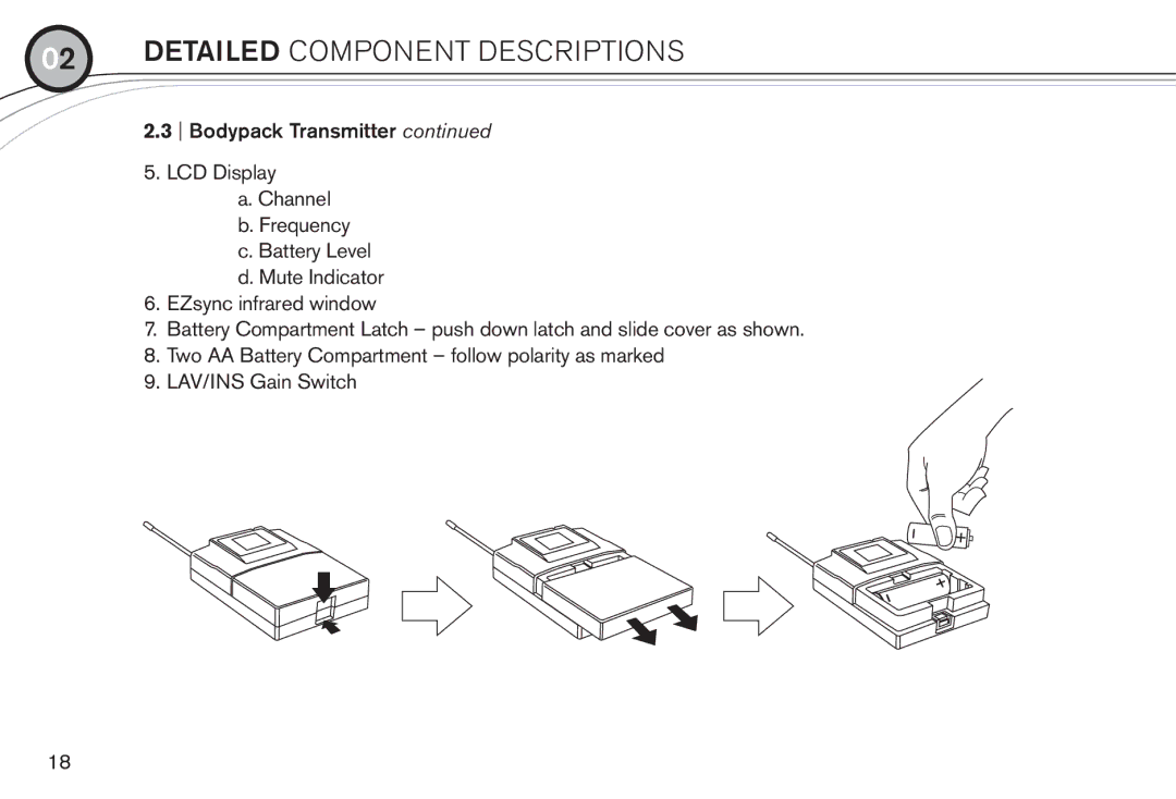 Electro-Voice R300 manual Detailed component descriptions 