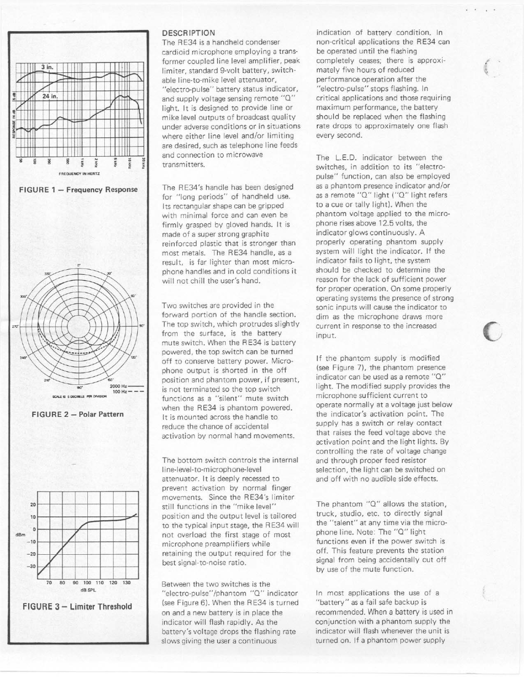 Electro-Voice RE34 manual 