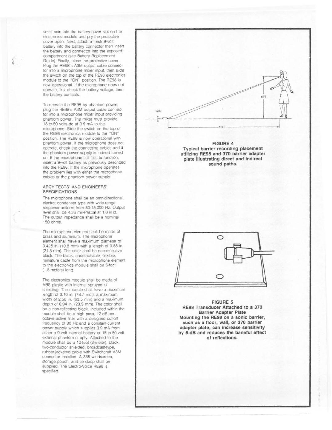 Electro-Voice RE98 manual 