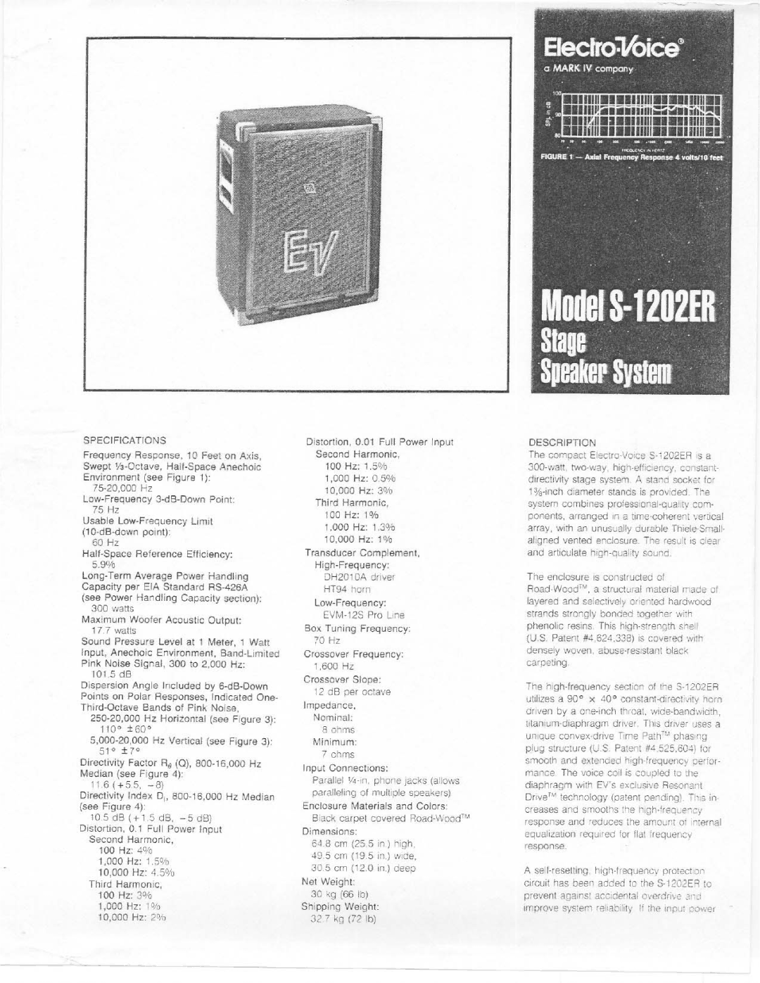 Electro-Voice S-1202ER manual 