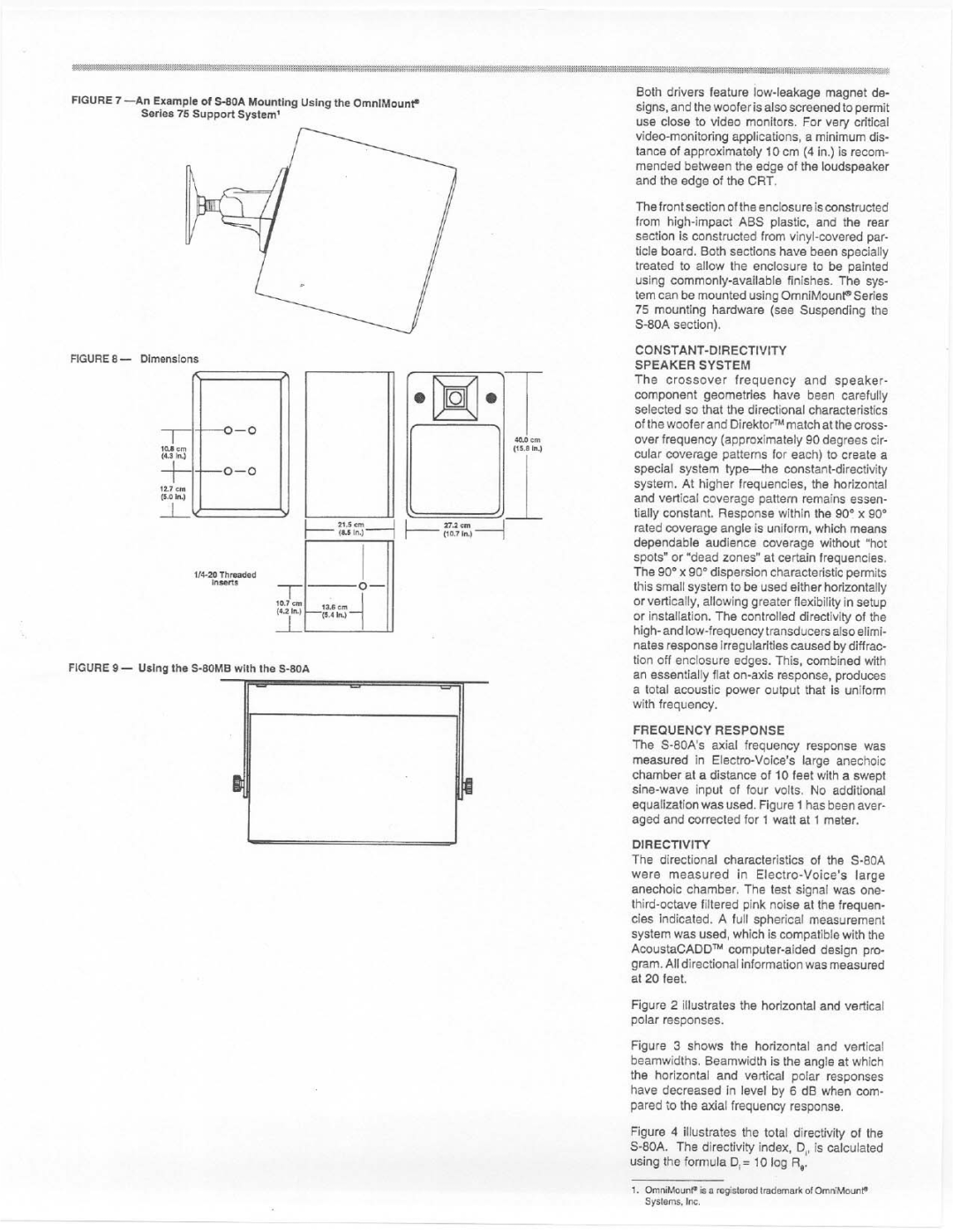 Electro-Voice S-80A manual 