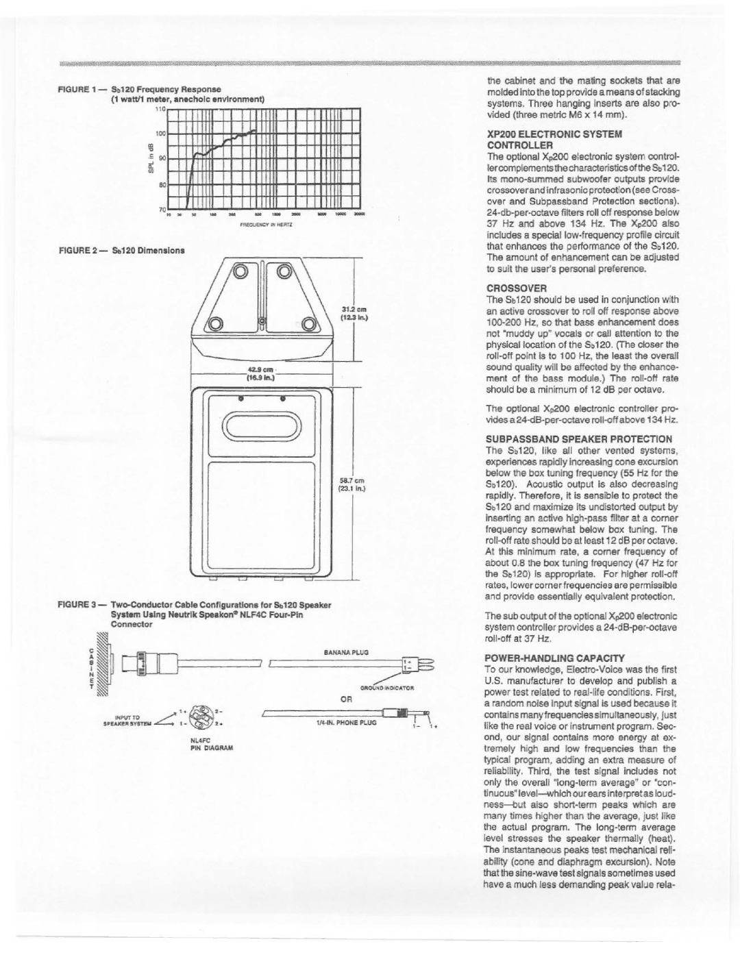 Electro-Voice Sb120 manual 