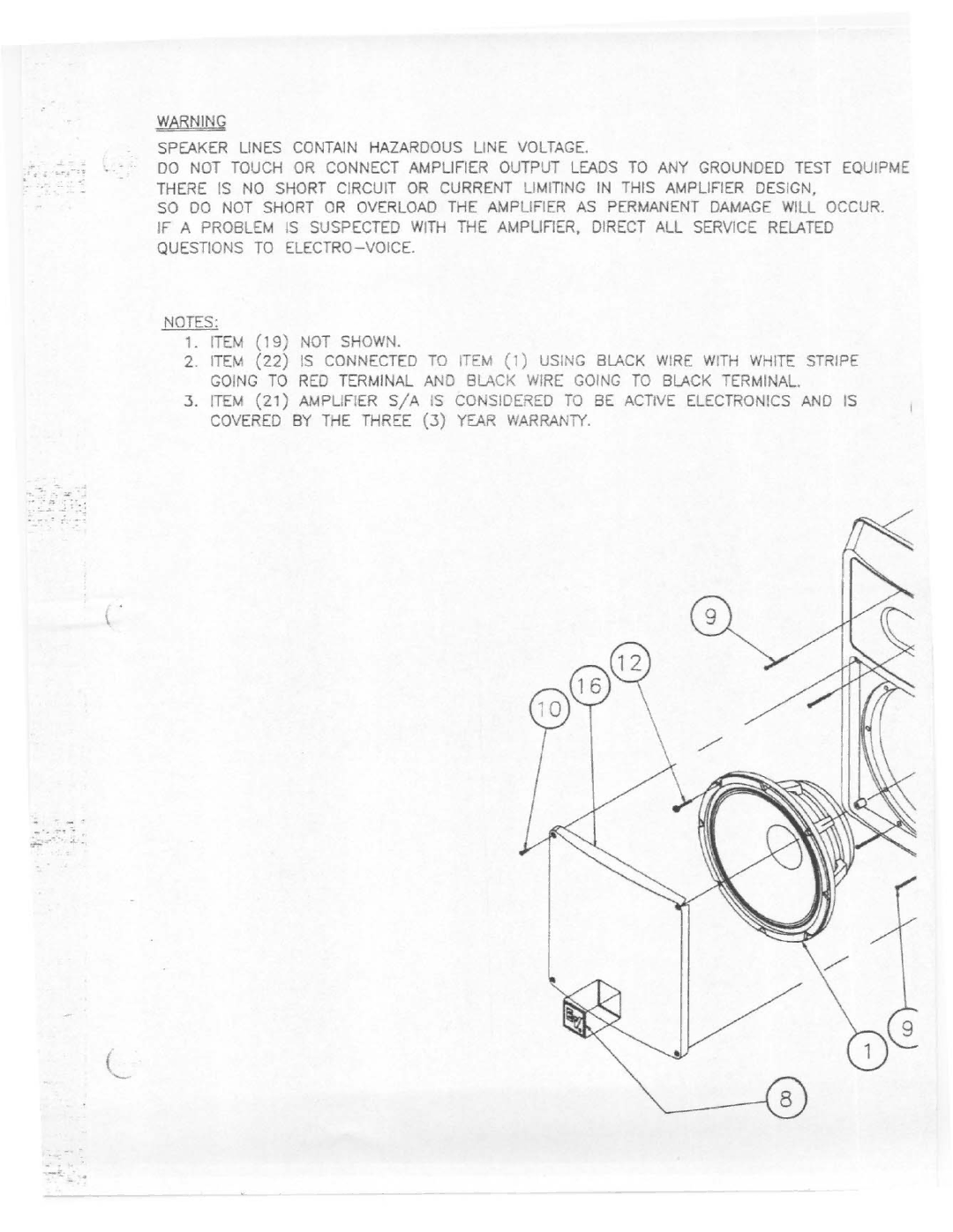 Electro-Voice Sb120a manual 